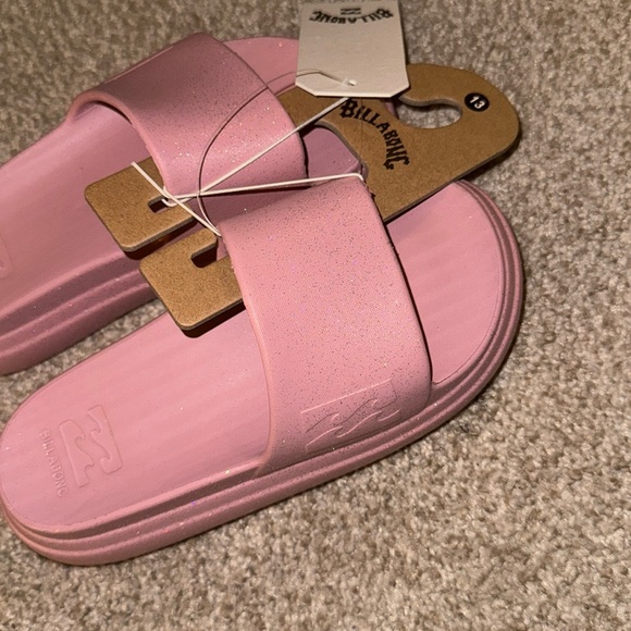 Billabong Cushion Pink Glitter Platform Slides - Picture 5 of 5
